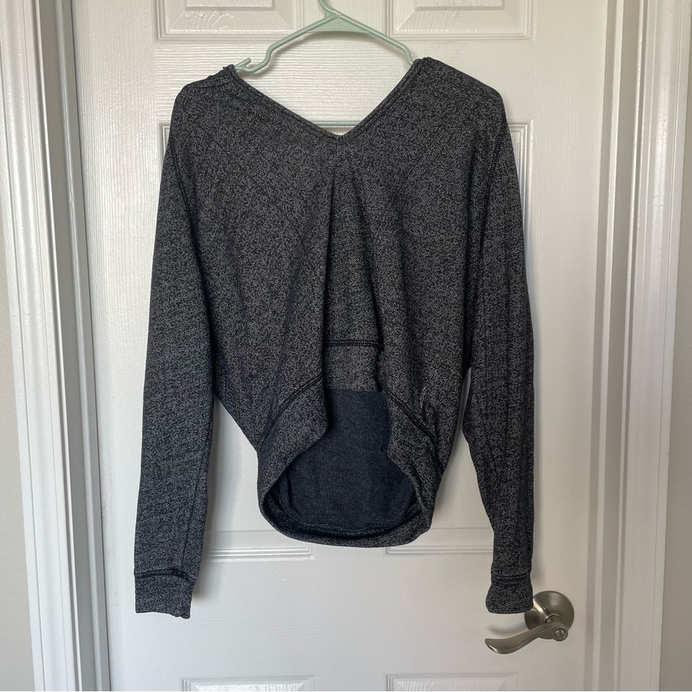 Free People Movement Heathered Gray Cropped Hoodie Size XS